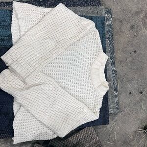 Forever 21 Cream Waffle Knit Sweater